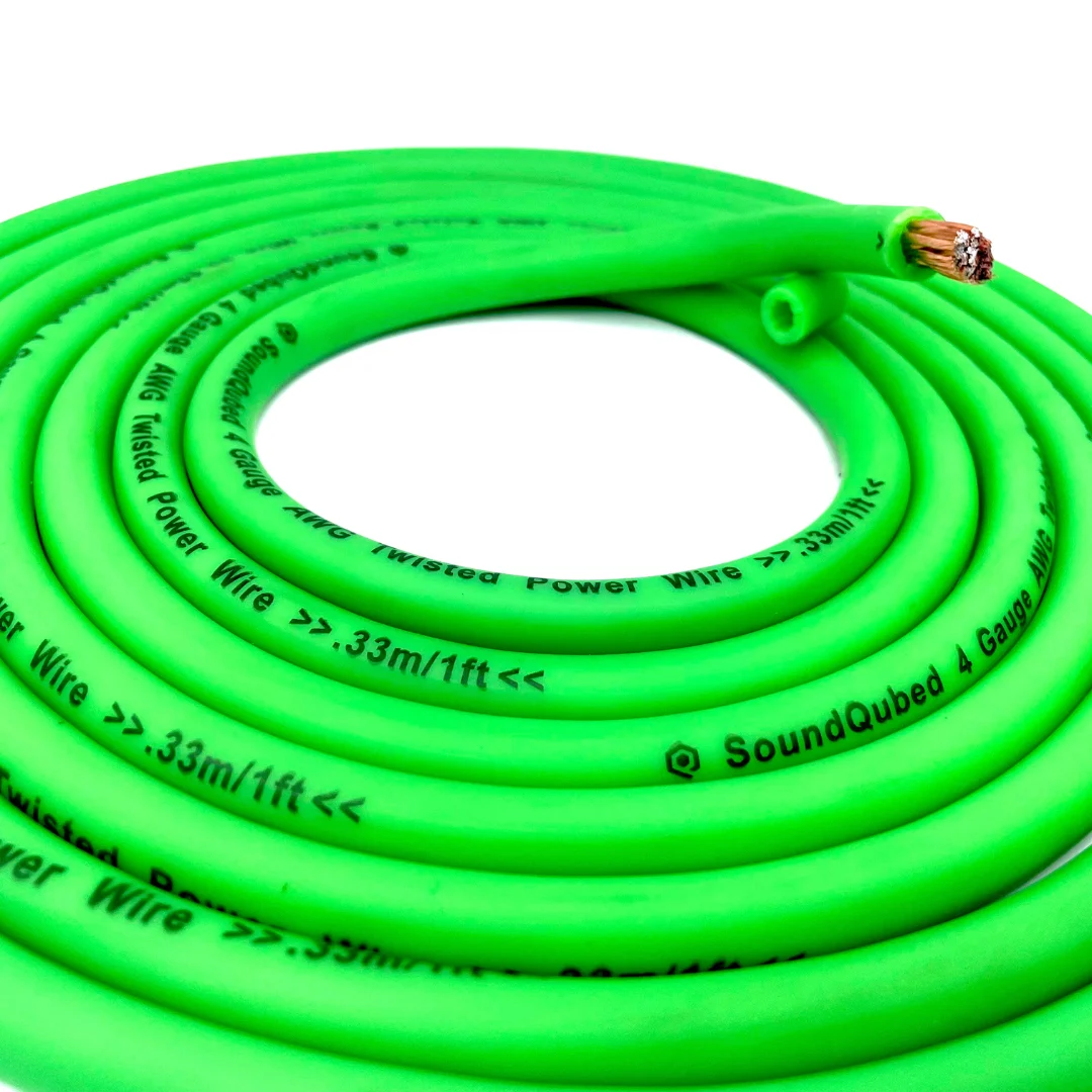 SoundQubed 4 Gauge CCA Power Wire – 100 ft, Green – image 2