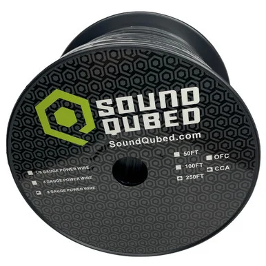SoundQubed 8 Gauge CCA Power Wire – 250 ft, Black – image 3