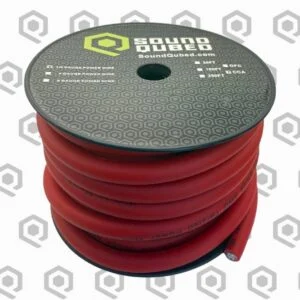 SoundQubed 1/0 Gauge CCA Power Wire – 50 ft, Red