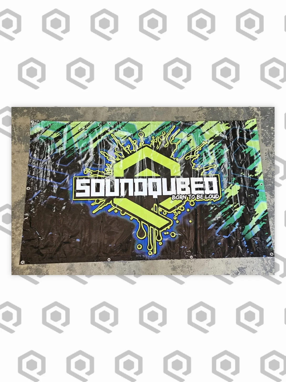 SoundQubed Banner – 3' x 5' Green (2025)