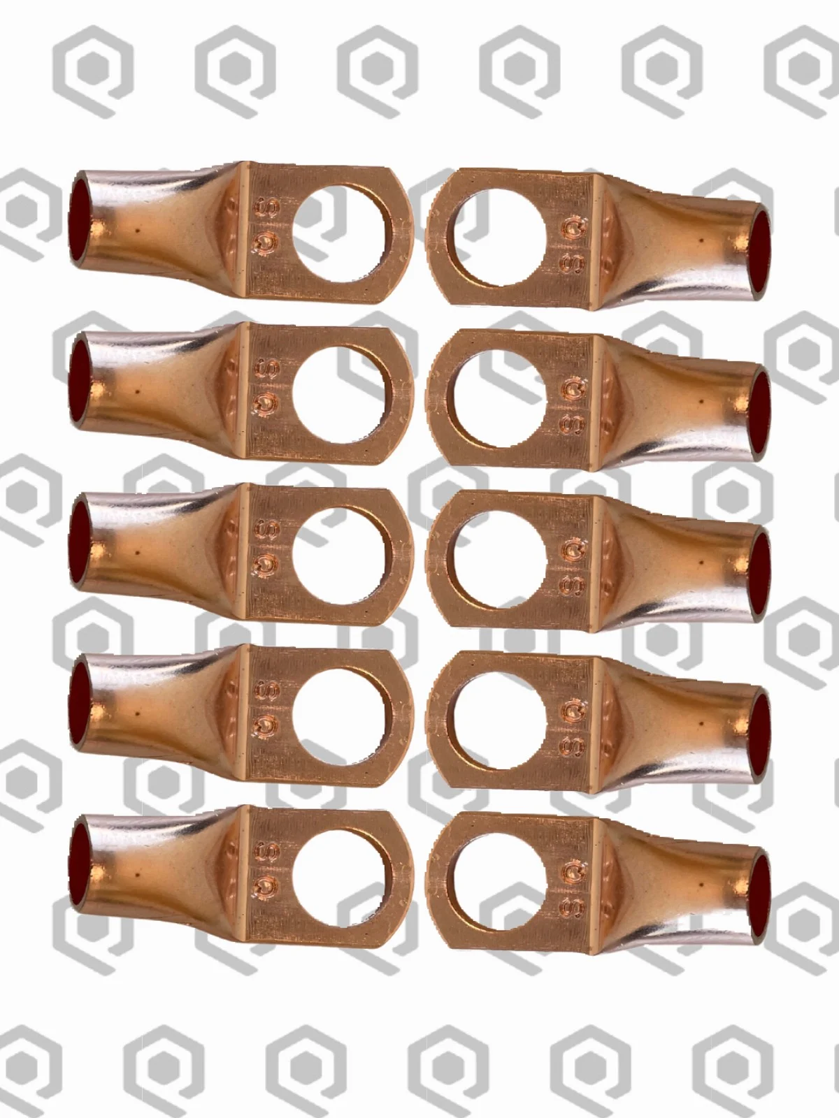 SoundQubed 4 Gauge Copper Ring Terminals