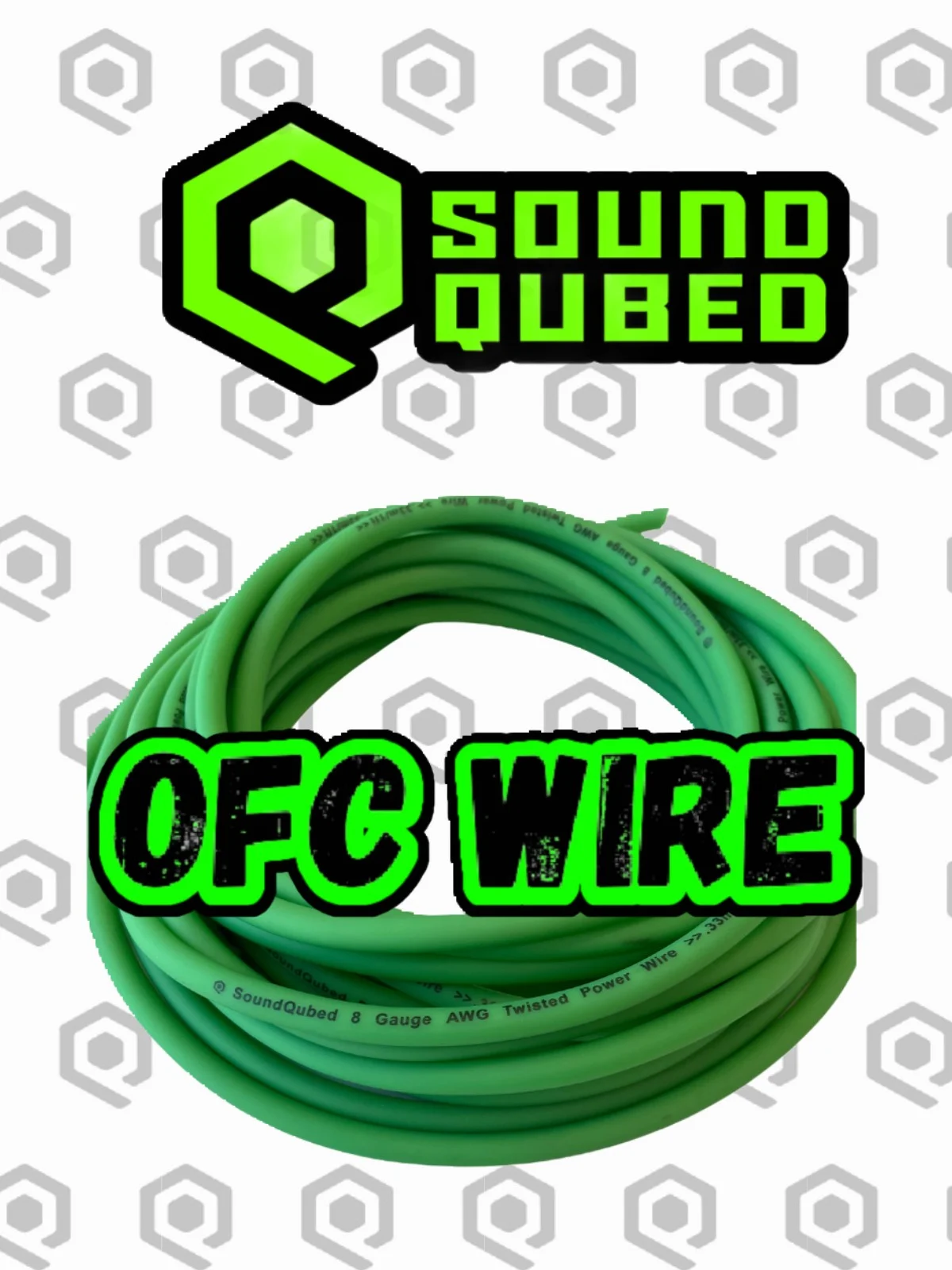 SoundQubed 8 Gauge OFC Power Wire – 250 ft, Green