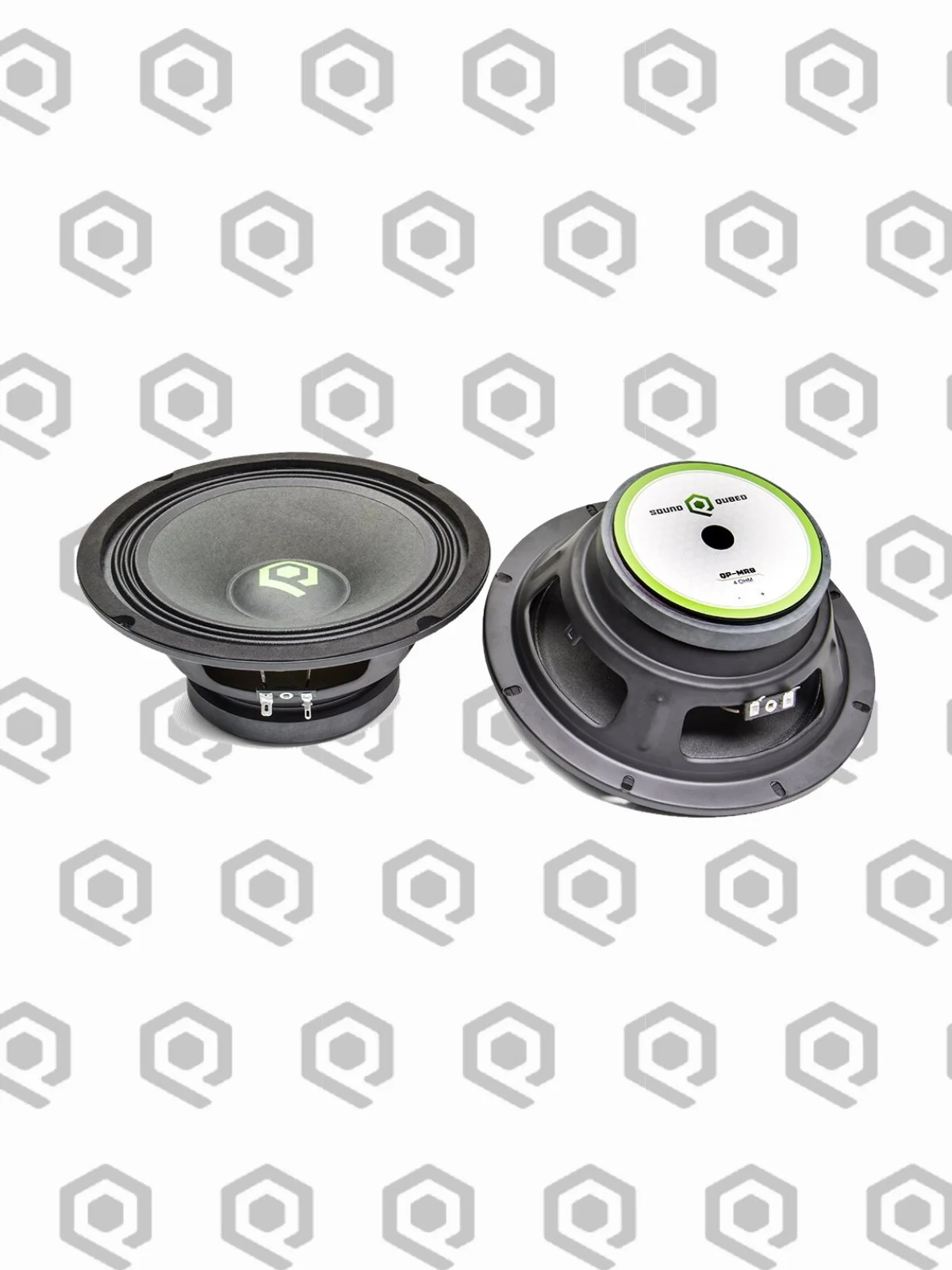 SoundQubed QP-MR8 8" Pro Audio Midrange Speakers (Pair)