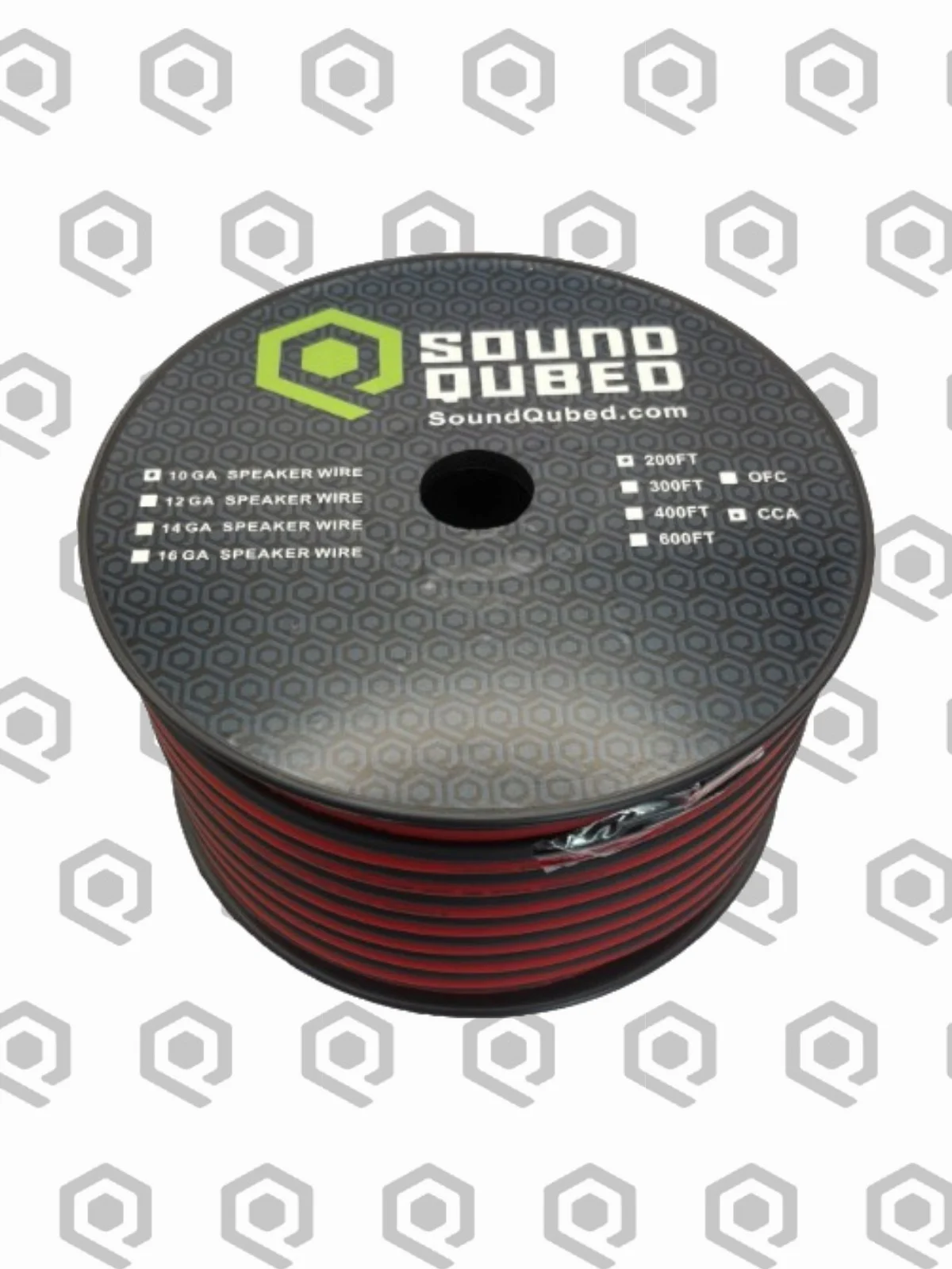 SoundQubed 10 Gauge CCA Speaker Wire – 200 ft, Red