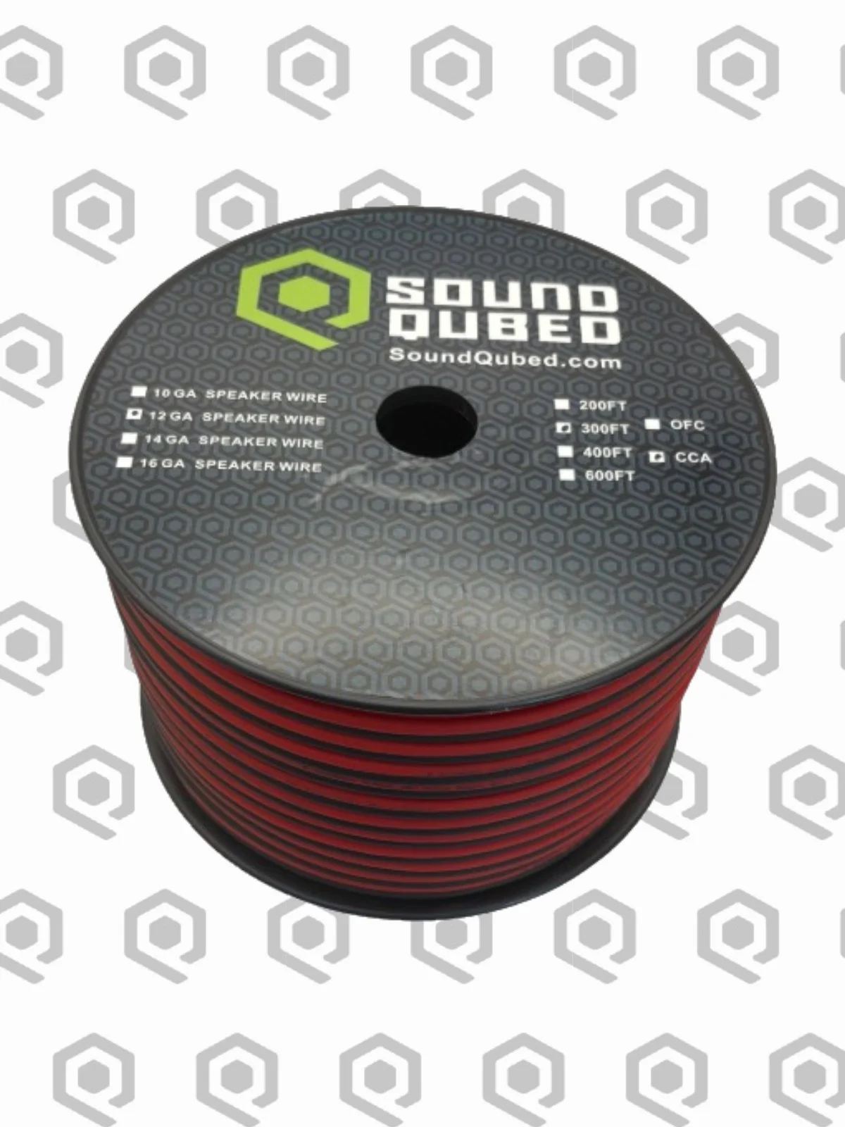 SoundQubed 12 Gauge CCA Speaker Wire – 300 ft, Red