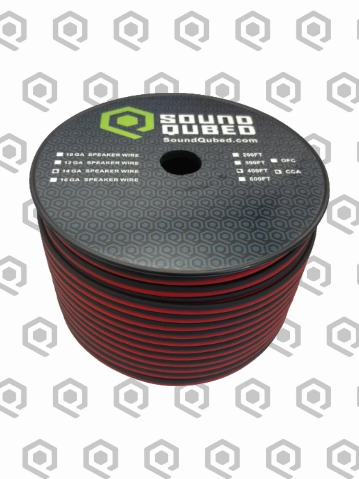 SoundQubed 14 Gauge CCA Speaker Wire – 400 ft, Red
