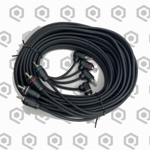 SoundQubed Twisted OFC 4-Channel RCA Cable – 18 ft
